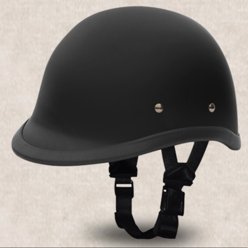 Daytona Novelty Matte Black Hawk Low Profile Half Helmet in size 2XL